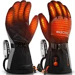 Heated Gloves for Men Women 7.4V Battery 22.2WH Rechargeable Heated Ski Gloves Touchscreen Waterproof Electric Heated Gloves for Winter Outdoor Work Skiing Hiking Camping Raynaud Riding(XL)