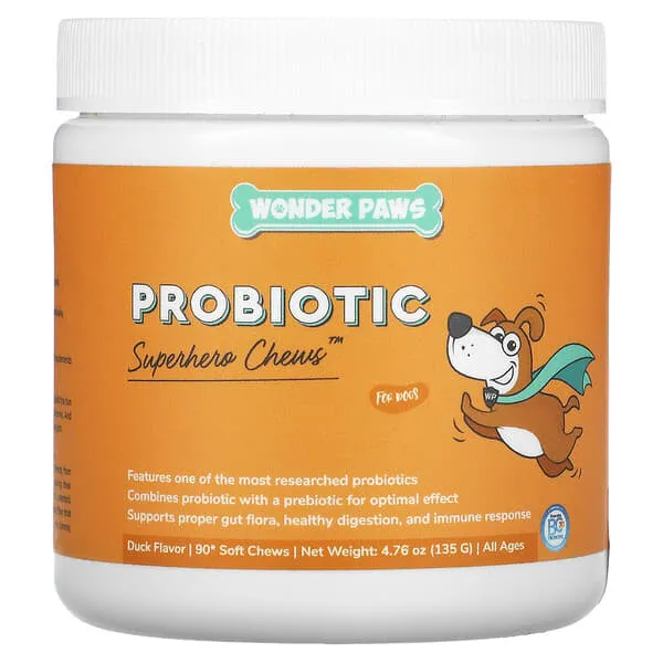 Wonder Paws Probiotic Superhero Chews for Dogs