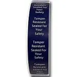 500 Tamper-Evident Food Labels | Adhesive Seal Food for Your Safety | Label Stickers Help Increase Security During Delivery | (0.75 x 3.5 in) Navy