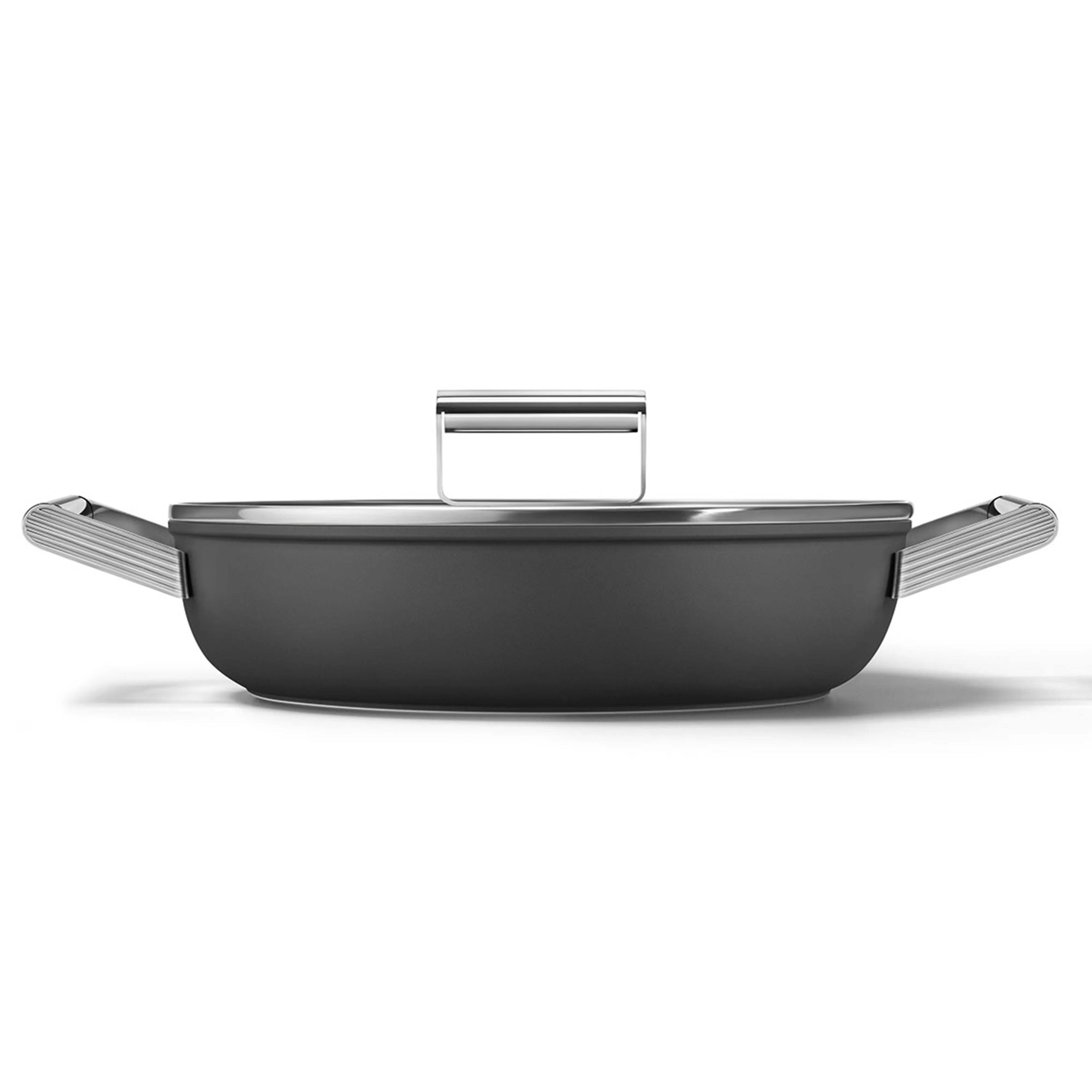 Smeg 11" Nonstick Deep Pan - Red