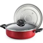 Tramontina 4 qt Covered Nonstick Pan with Steamer, 80149/134DS