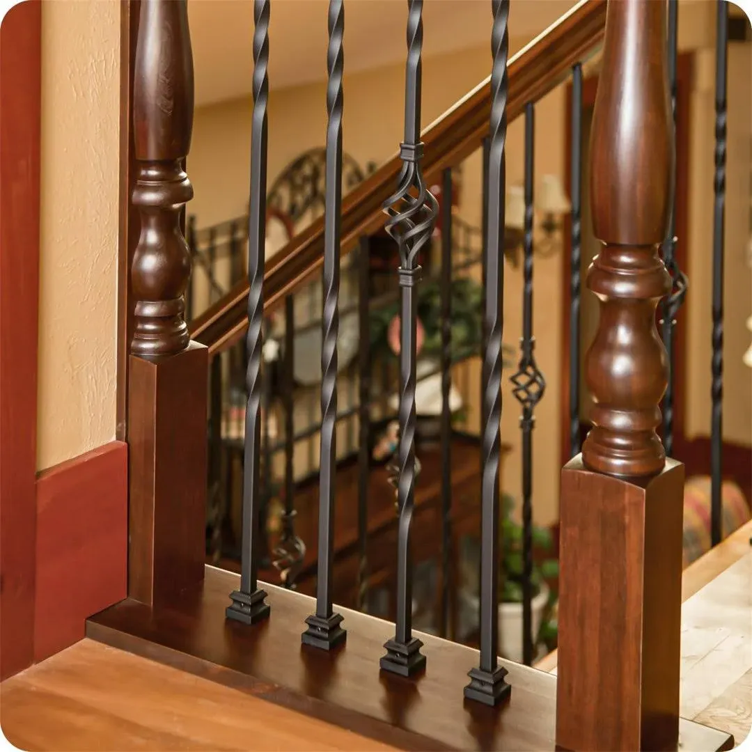 12Pack Wrought Iron Balusters 44 Inches Deck Balusters (44, Double Twist)