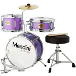 Mendini By Cecilio MJDS-1-BL 13-Inch 3-Piece Junior Acoustic Drum Set - Blue