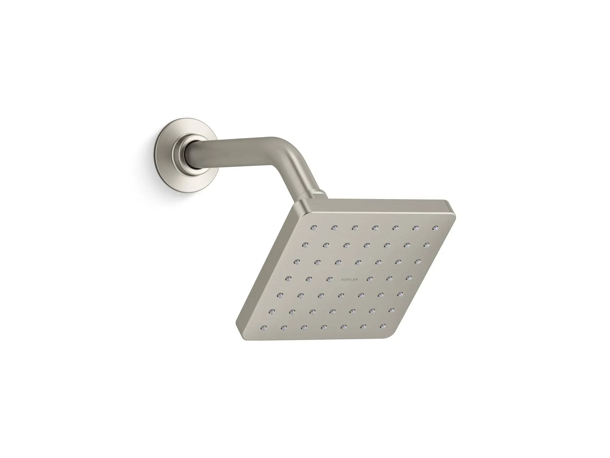 Kohler K-24805-G-2MB Vibrant Brushed Moderne Brass Parallel Single-Function Showerhead, 1.75 GPM