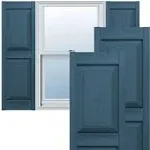 Ekena Millwork 14 3/4 inchw x 35 inchh Lifetime Vinyl, Standard Two Equal Panels ...