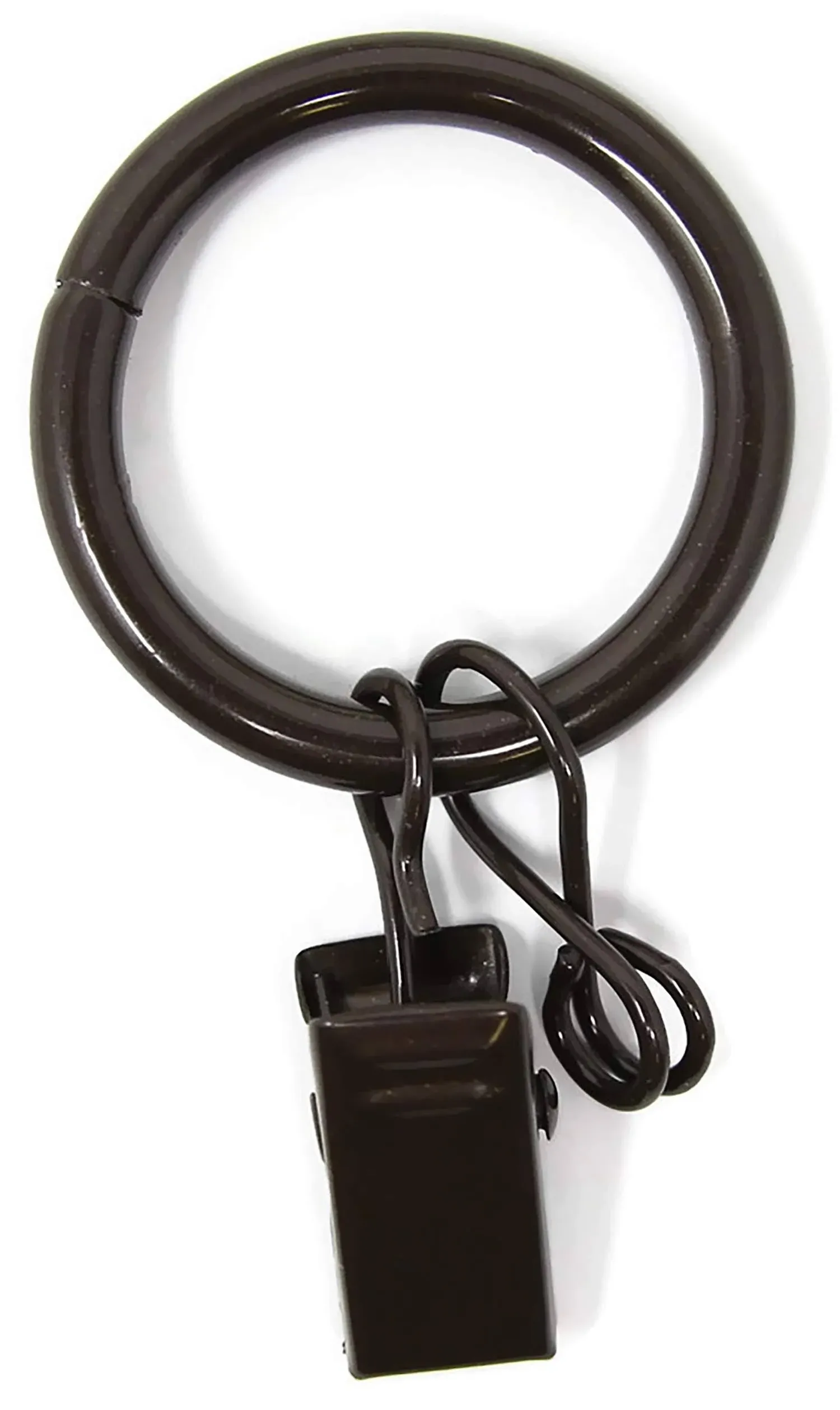 Urbanest Set of 20 1-Inch Metal Curtain Rings with Clips and Eyelets, Fits Up to 3/4 inch Rod, Bronze