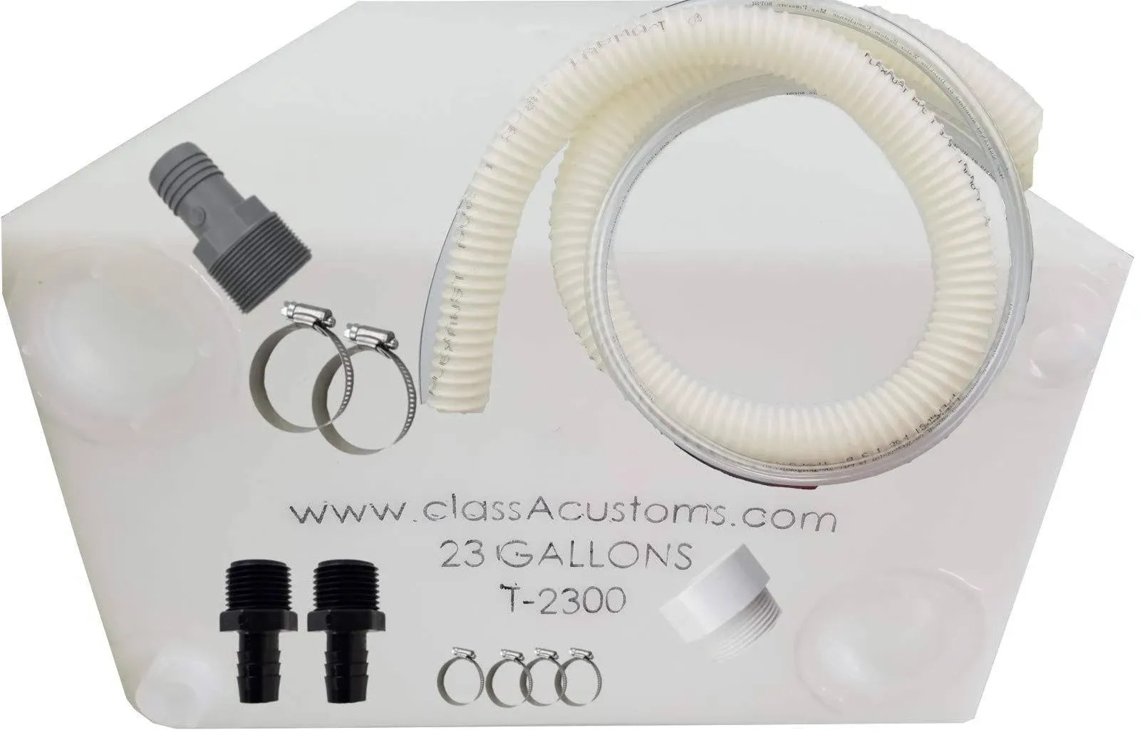 Class A Customs | T-2300-BPK| 23 Gallon Fresh Water Tank & Plumbing Kit RV Concession