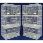 Mcage Lot of 6 Aviary Breeding Bird Finch Parakeet Finch Flight Cage 24" x 16" x ...