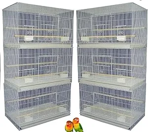 Mcage Lot of 6 Aviary Breeding Bird Finch Parakeet Finch Flight Cage 24" x 16" x ...