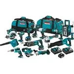 Makita XT1501 18V LXT® Lithium-Ion Cordless 15-Pc. Combo Kit (3.0Ah)