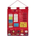 Today Is Children's Calendar Wall Chart by Alma's Design - Red