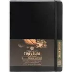 Pentalic Traveler Pocket Journal Sketch 8 x 6" Black Cover with Black Paper