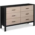 New Haus Radley 6-Drawer Dresser in Ebony and Coastwood