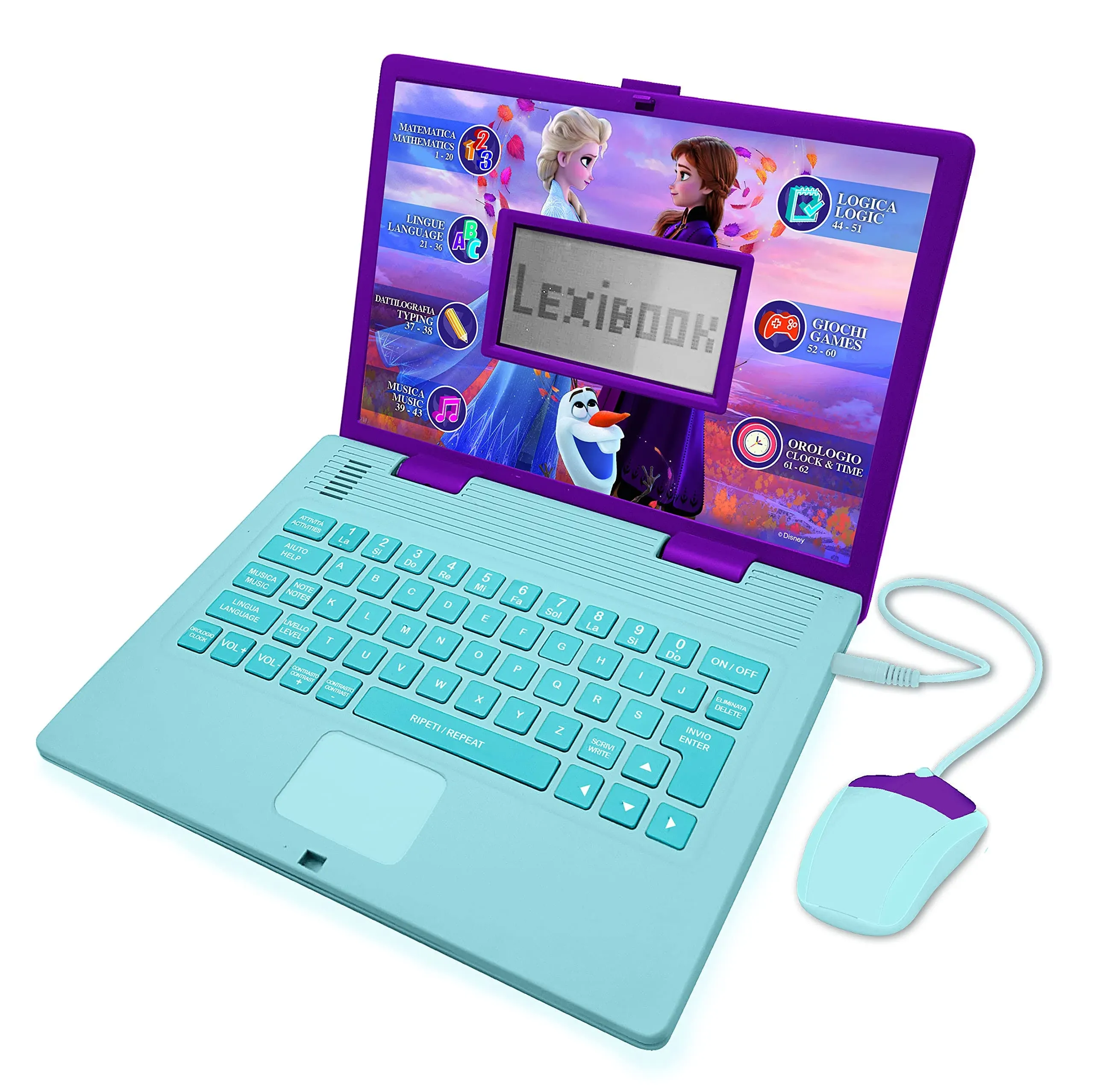 Lexibook JC598FZi5 Disney Frozen 2-Educational and Bilingual Laptop Italian ...