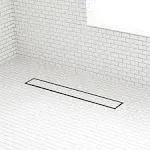 Signature Hardware 443314 Cohen 24' Tile Insert Linear Shower Drain with Flange, Matte Black