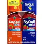 Vicks DayQuil & NyQuil Kids Berry Cold & Cough Medicine Combo Pack, Daytime & Nighttime Relief