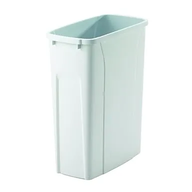 Knape & Vogt QT20PB-WH Replacement Trash Can, 15.8-inch by 14.2-inch by 6.6-Inch,White