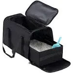 Collapsible Portable Cat Litter Box Black for Travel Light Weight Foldable