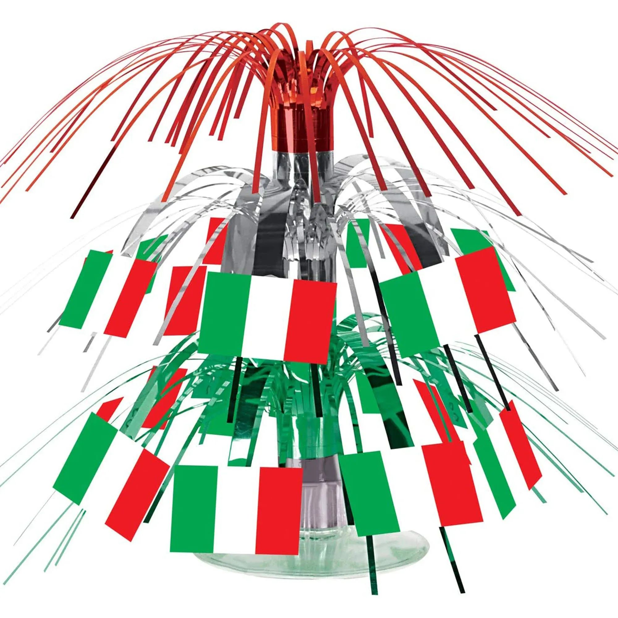 Italian Flag Mini Cascade Centerpiece Party Accessory (1 count) (1/Pkg)