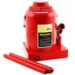 XtremepowerUS 50 Ton Hydraulic Bottle Jack Auto 100,000 LBS Lift Capacity, Red