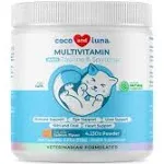 Multivitamin for Cats - 4oz Powder - L-Lysine, Taurine, and Spirulina for Immune Support and Eye Health - Fish Oil & Vitamins for Skin and Heart Health. (for Cats)