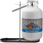 Flame King Dual RV Propane Tank Cylinder Rack for RVs and Trailers for 30lb Tanks - KT30MNT (Tanks Sold Separately), Black