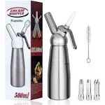 Kupadio Professional Aluminum Whipped Cream Dispenser