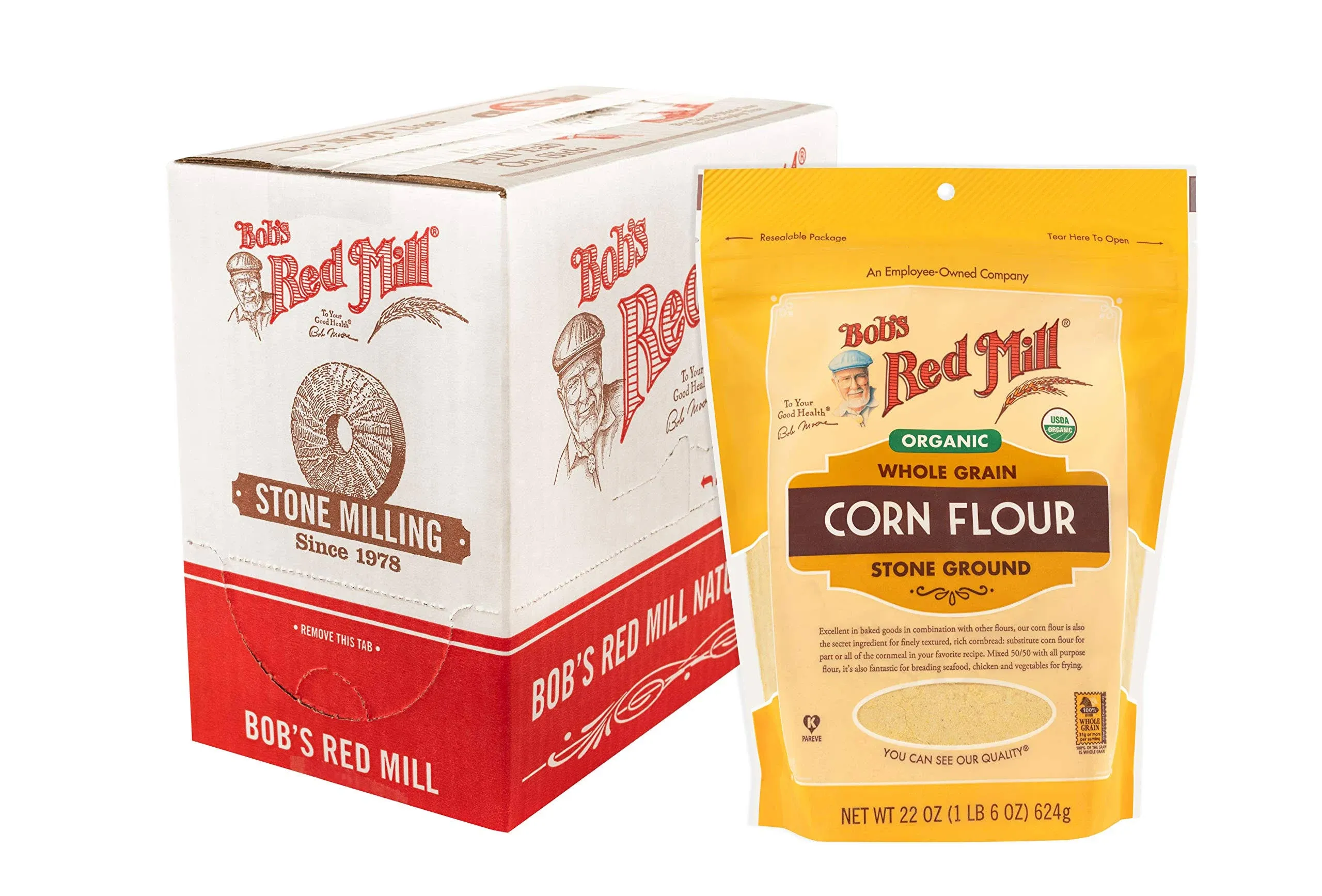 Bob&#039;s Red Mill Flour Corn Organic 22 oz (Pack of 4)