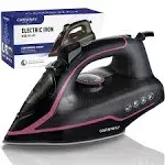 Carniway Steam Iron for Clothes, Professional Grade 1800W Rapid Even Heat, Li...