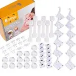 Baitiny Baby Proof Kit, 58 Packs Baby Proofing Kit Essentials Child Proofing Appliance with Cabinet Locks, Corner Guards and Outlet Covers - All-in-One