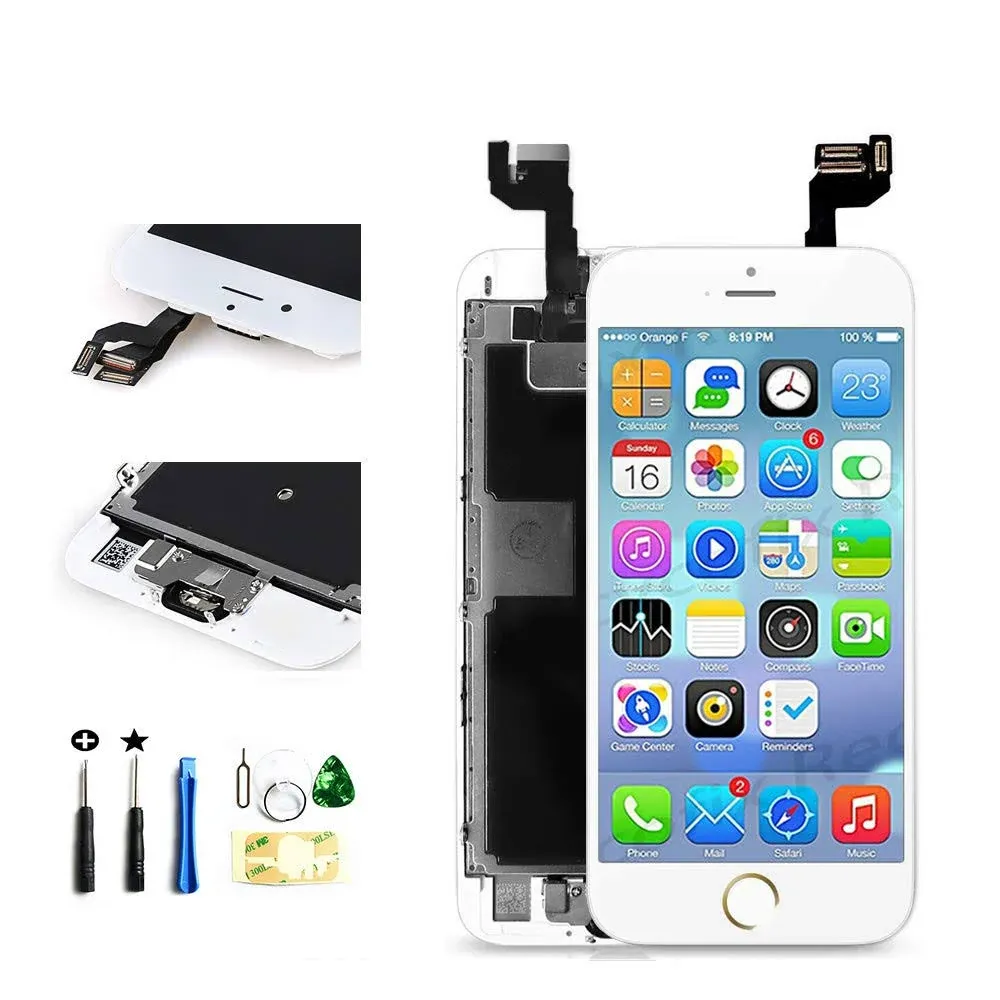 for iPhone 6S Plus 5.5 inch Full Assembly Digitizer Display LCD Touch Screen Replacement with Home Button Front Camera Facing Proximity Sensor