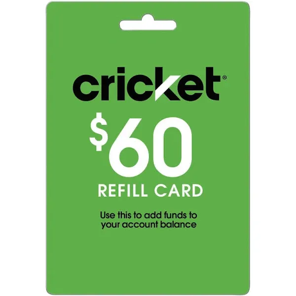 Cricket Refill Card $25 Cricket Wireless Refill Card $25