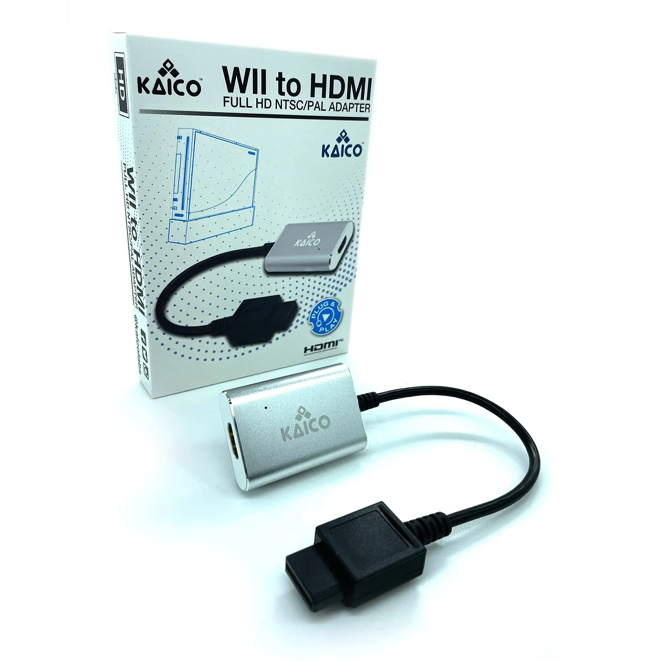 Kaico Wii HDMI Adapter for use with Nintendo Wii Consoles Component Quality HDMI