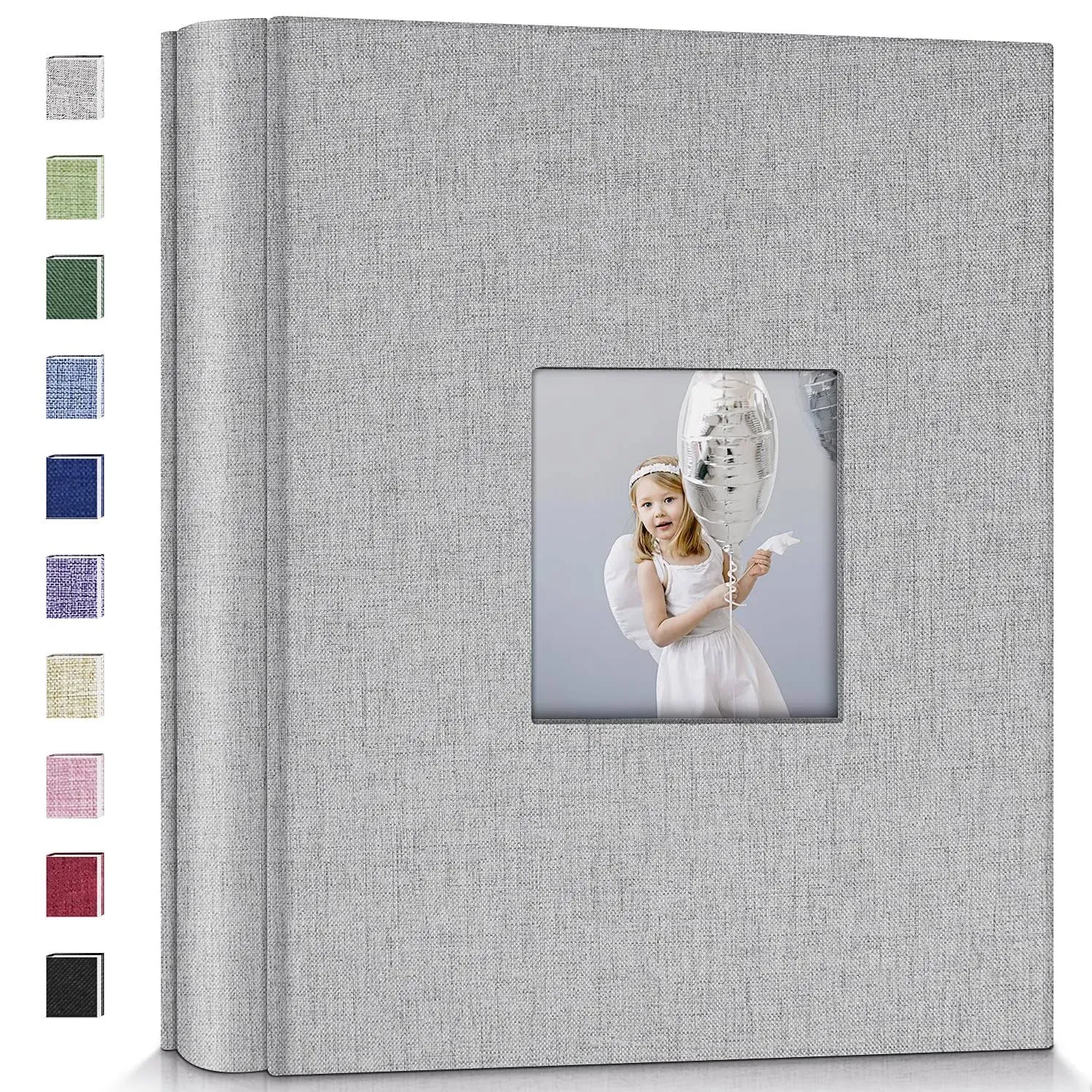 Popotop Photo Album 4x6-600 Photos Photo Books with 600 Horizontal and Vertical Pockets,Linen Cover Albums for Family Wedding Anniversary Baby Vacation Pictures