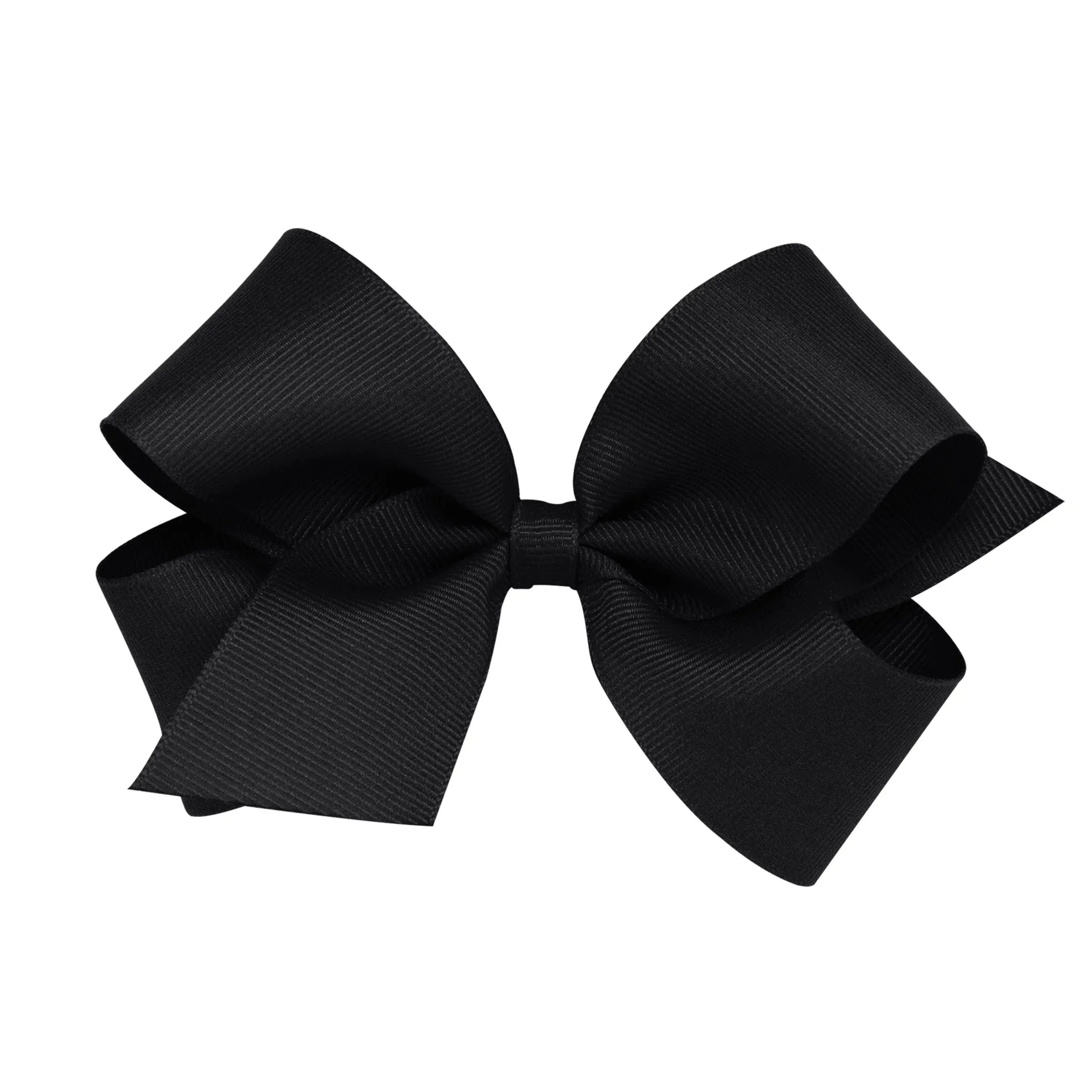 Wee Ones Medium Classic Grosgrain Hair Bow (Plain Wrap) Black