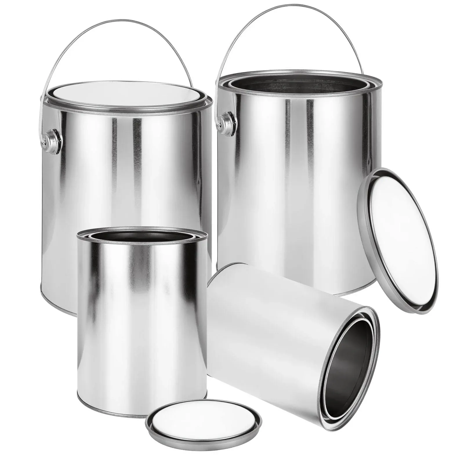 AKOLAFE 4 Pack Empty Paint Cans with Lids