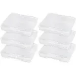 IRIS USA 6Pack 8.5" x 11" Portable Project Case Container with Snap-Tight Latch, Clear