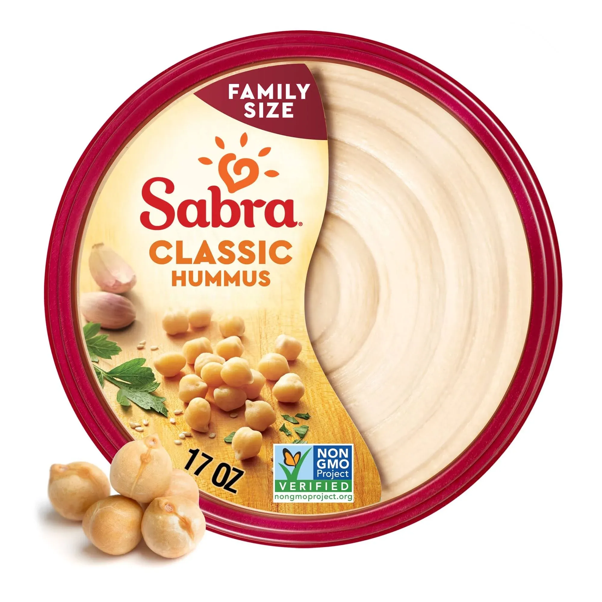 Sabra Hummus, Classic, Family Size - 1 lb 1 oz (482 g) 17 oz