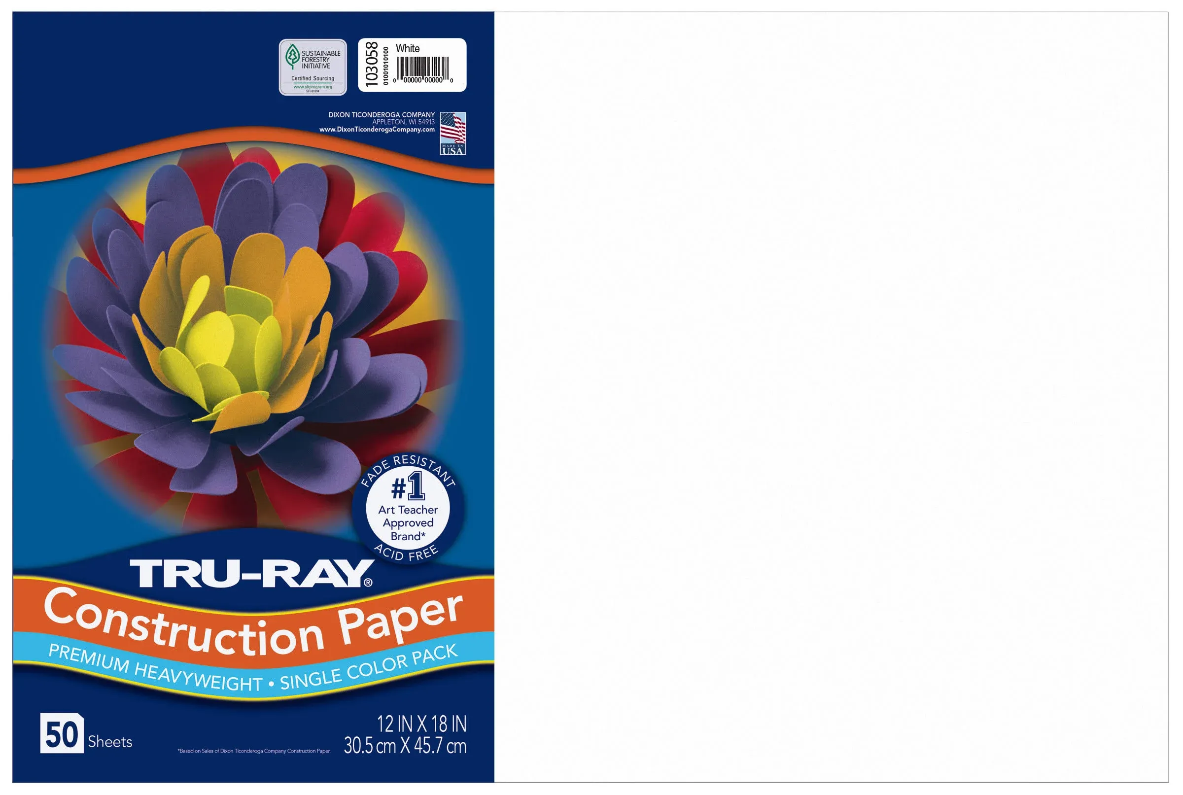 Tru-Ray® 12" x 18" Construction Paper, 50 Sheets