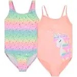 Bmagical Kids Girls 2 Pack Bathing Suit, Childrens Printed Beach Swimwear