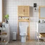 Bamboo Over the Toilet Storage Cabinet with Shelf