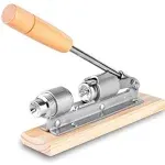 Hiware Good Heavy Duty Pecan Nut Cracker Tool with 4 Picks, Wood Base & Handle