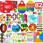 82 PCS 2023 Upgraded Fidget Toys Pack, Party Favors Set Gifts for Kids Adults