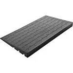  Rubber Threshold Ramp,2.6&#034; Rise Threshold Ramp Doorway,3 Channels Cord 2.5“ H