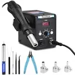 Hot Air SMD Rework Station 100-500 C Heat Gun Temperature & Air Speed Adjustable ...