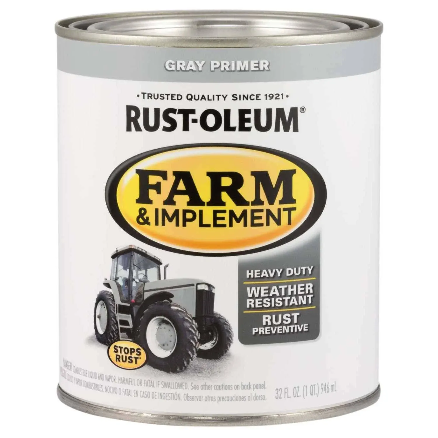 Rust-Oleum 1 qt Farm & Implement Gray Primer, 1 Quart