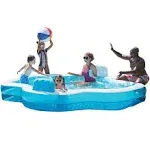 Members Mark Elegant Family Pool 10 Feet Long 2 Inflatable Seats with Backrests