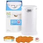 Munchkin Diaper Pail Starter Set Powered by Arm Hammer 1 Month Refill Supply