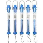 QWORK Set of 5\xa0Spring Scale Transparent Spring Balance Hanging Tube Spring Sc...