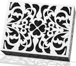 ORYX Doorbell Chime Cover Box Only, White Door Bell Covers for Wall, Wood Piano Paint Design for Decorative, Standard Size 7.63x5.94